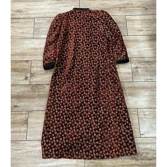 David Brown For Saks Fifth Ave Velour Lounge House Dress Robe size S - Picture 4 of 10